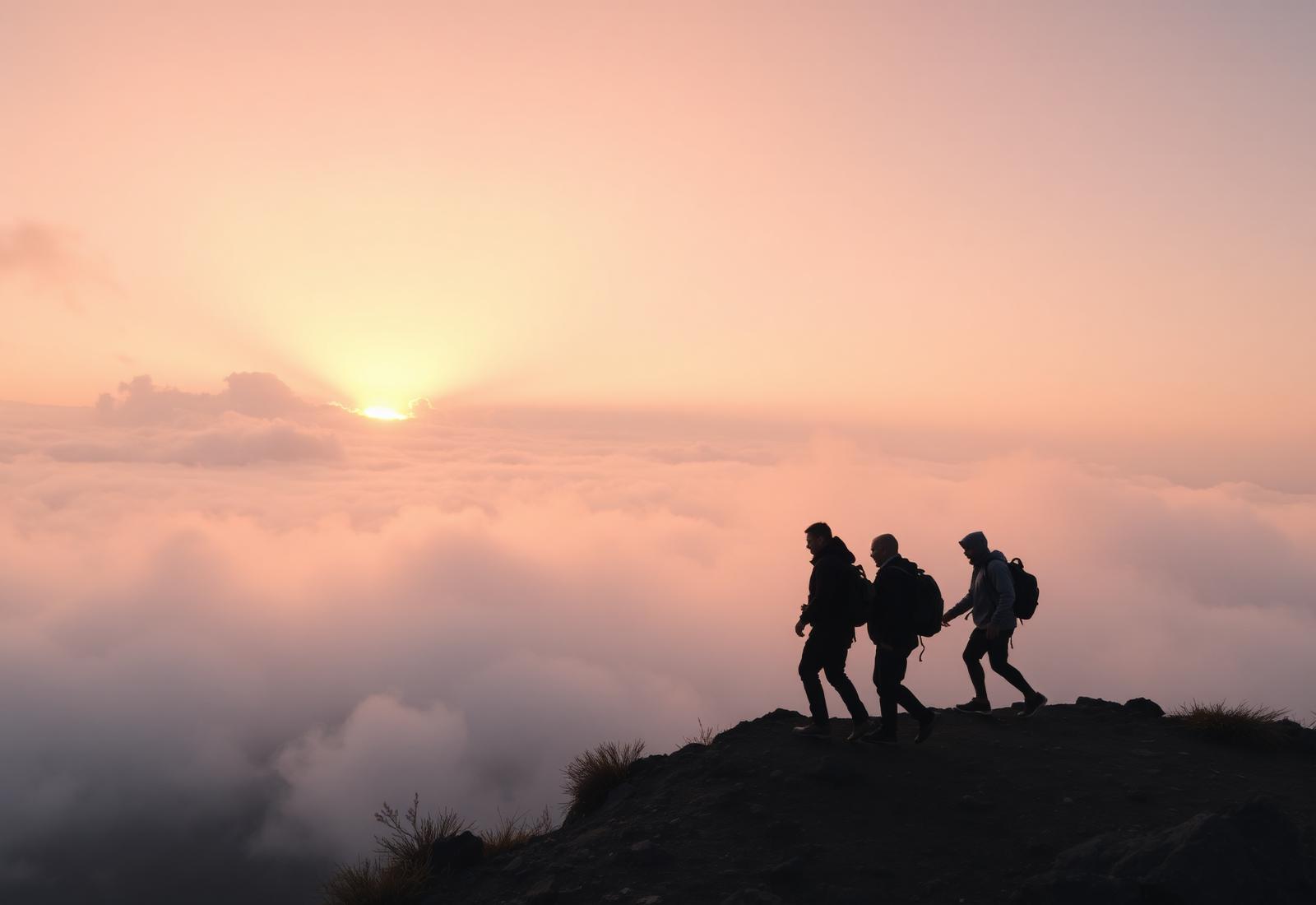 Leadership offsite at sunrise