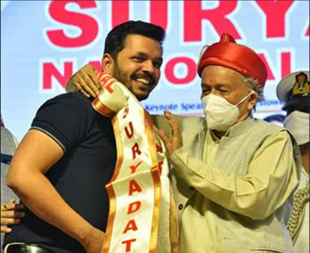Honoured by Governor at Suryadatta National Awards