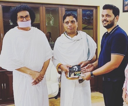 With Acharya Lokesh Muni